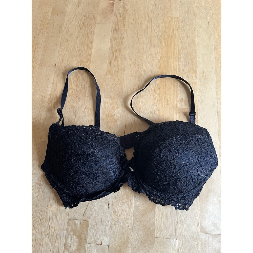 Smart & Sexy Womens Maximum Cleavage Underwire Push Up Bra Black Size 36C